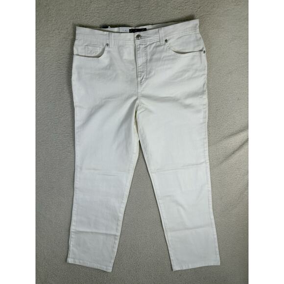 NEW Gloria Vanderbilt Amanda Jeans Womens sz 16 36x28 White Stretch Slimming - Picture 1 of 16